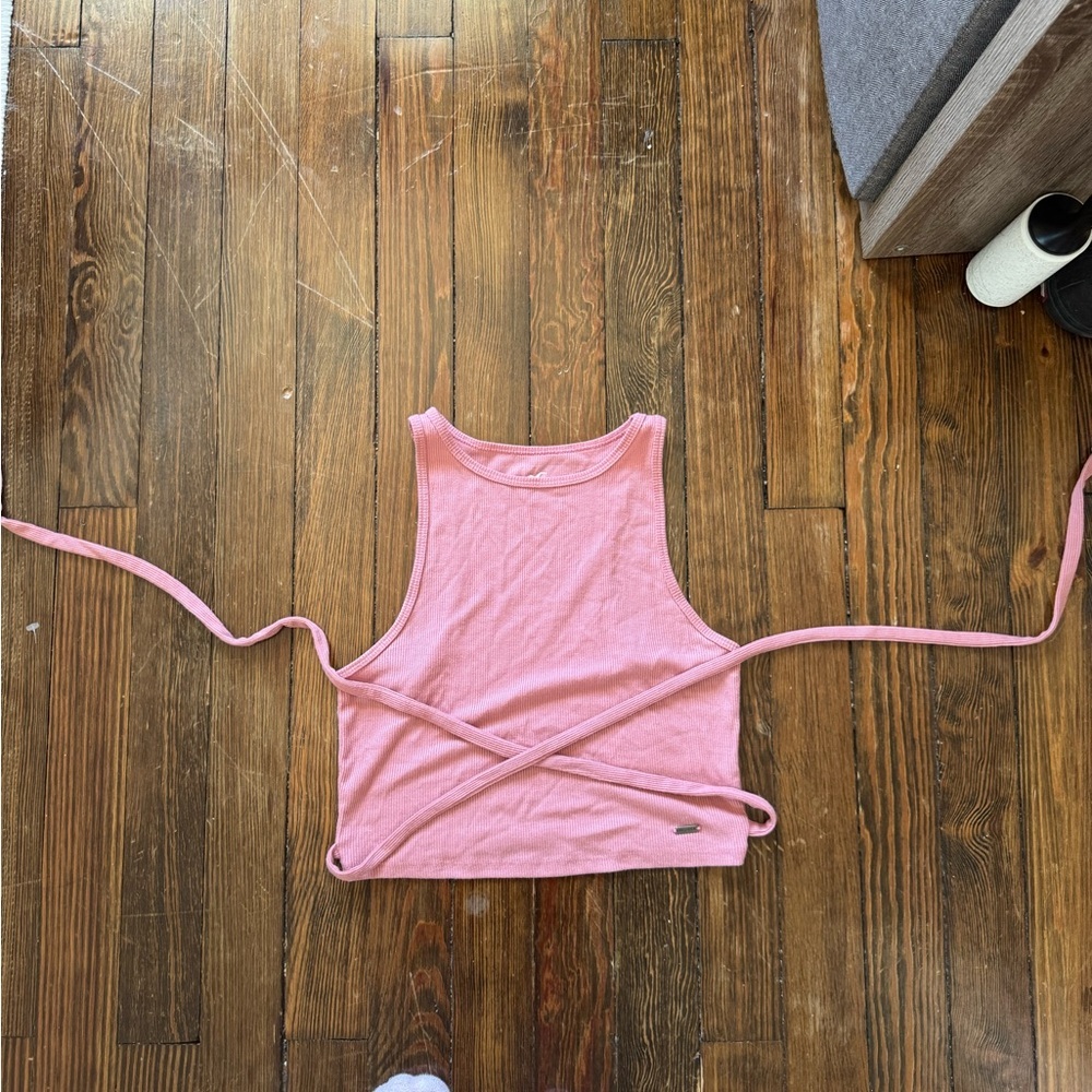 Hollister Pink Wrap Crop Top
